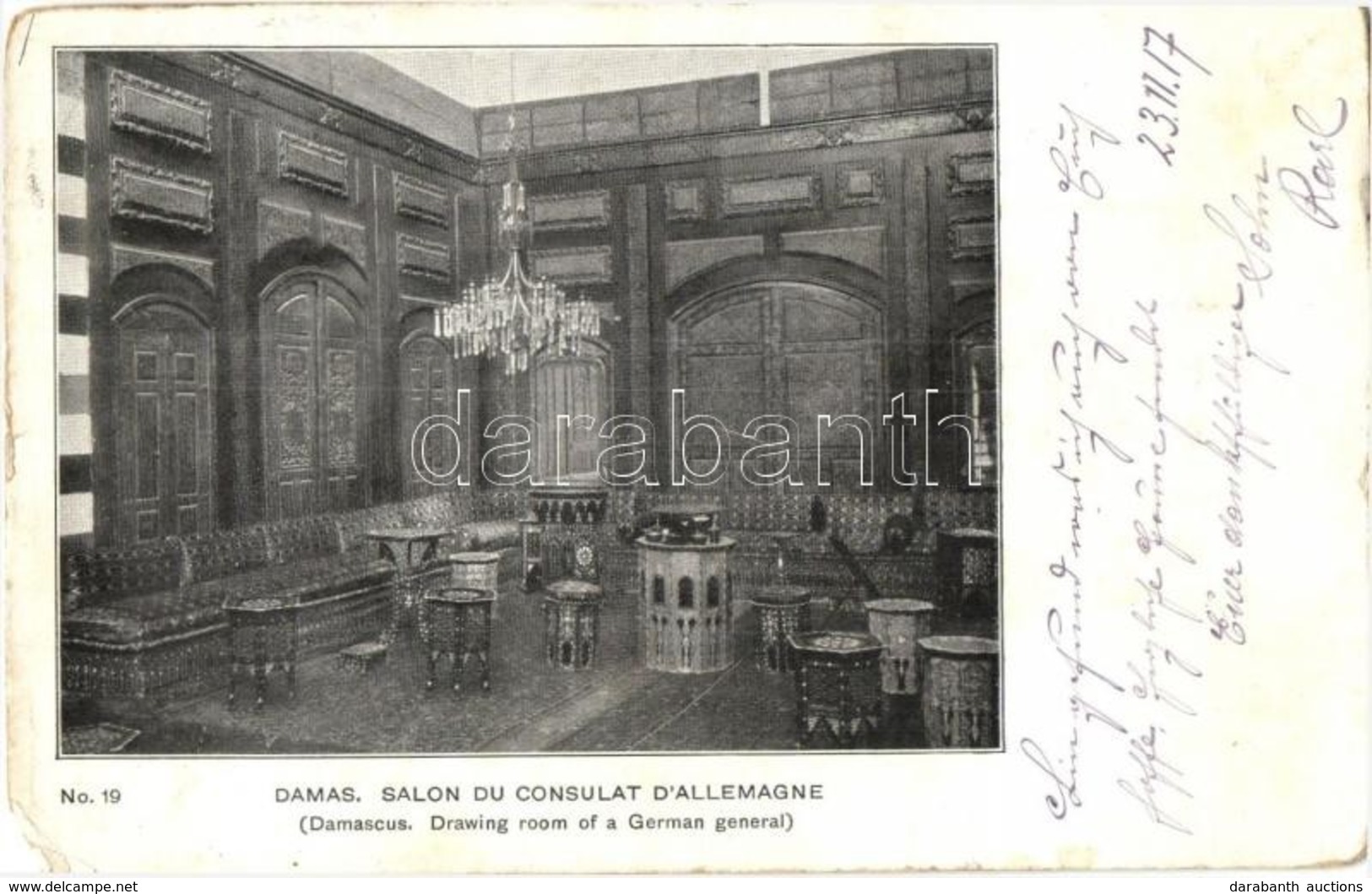 T3 Damascus, Damas; Salon Du Consulat D'Allemagne / Drawing Room In The German Consulate, Saloon, Interior + K.u.K. 24 C - Zonder Classificatie