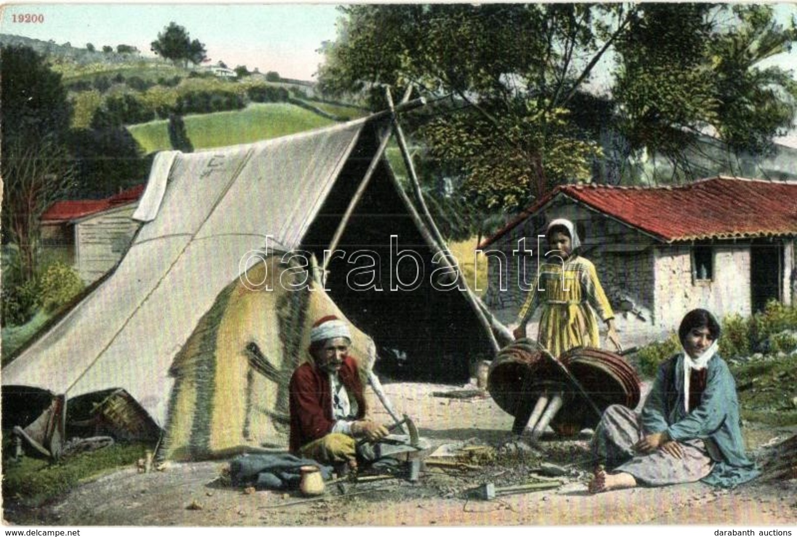 ** T2 Constantinople, Istanbul; Bohémiens / Zigeuner / Gypsy Folklore, Tent - Unclassified