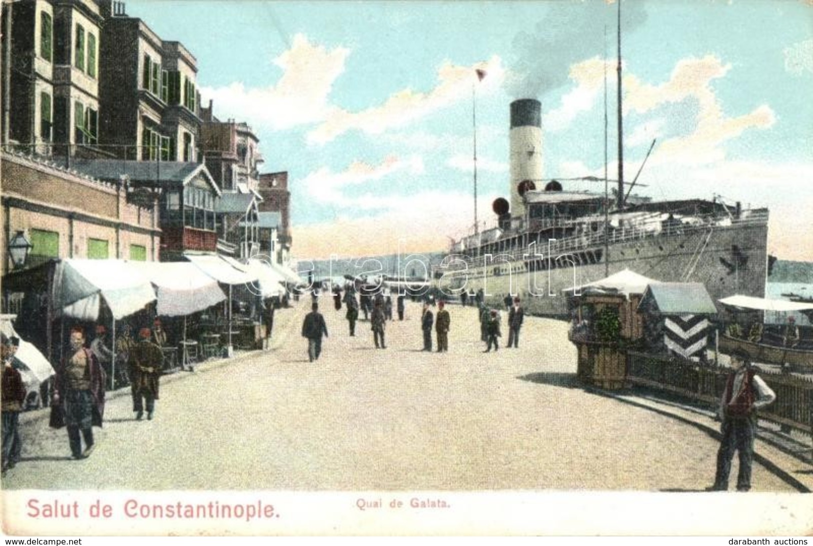 ** T2/T3 Constantinople, Istanbul; Quai De Galata / Quay, Wharf, Steamship (EK) - Ohne Zuordnung