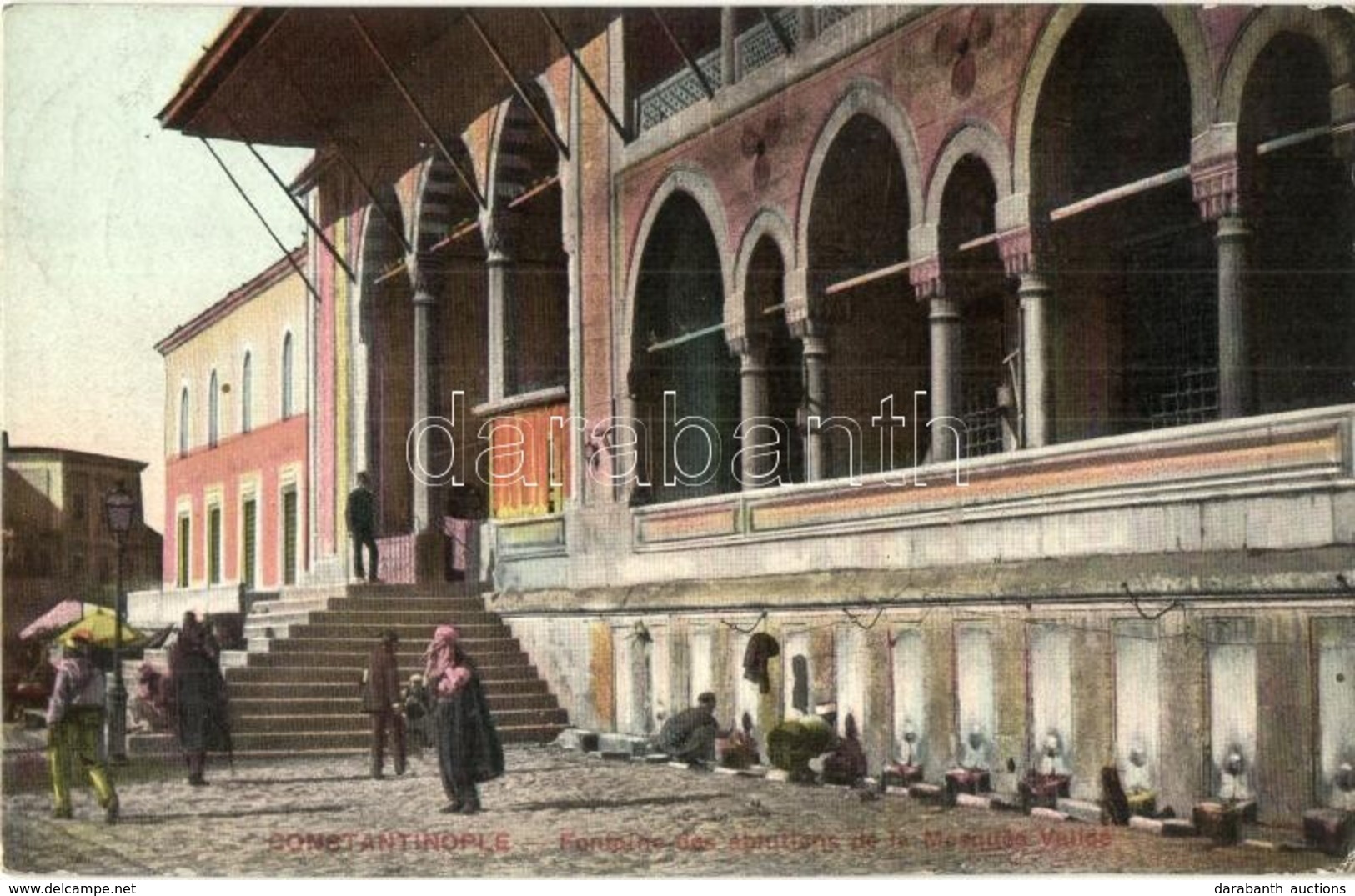 T2/T3 Constantinople, Istanbul; Fontaine Des Ablutions De Mosques Validé / Yeni Cami (New Mosque), Shadirvan + K.u.K. Au - Non Classés