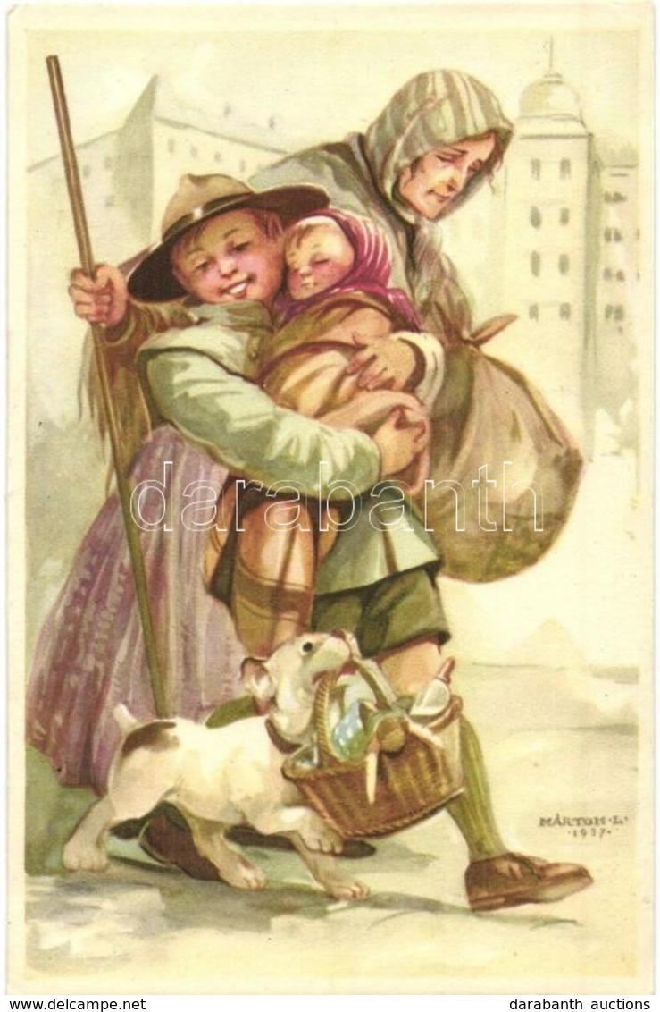 ** T1/T2 A Cserkész Ahol Tud, Segít. Cserkész Levelez?lapok Kiadóhivatal / Hungarian Scout Boy Art Postcard S: Márton L. - Non Classificati