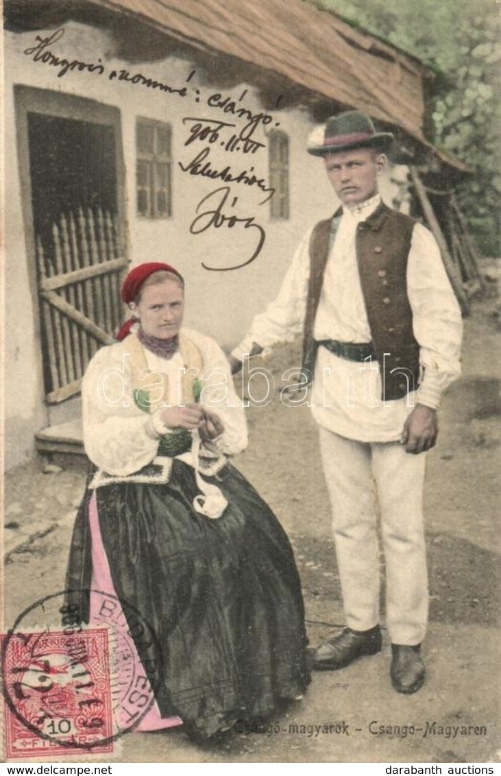 T3 Csángó Magyarok, Népviselet / Hungarian Folklore, Traditional Costumes. TCV Card (ázott Sarok / Wet Corner) - Ohne Zuordnung