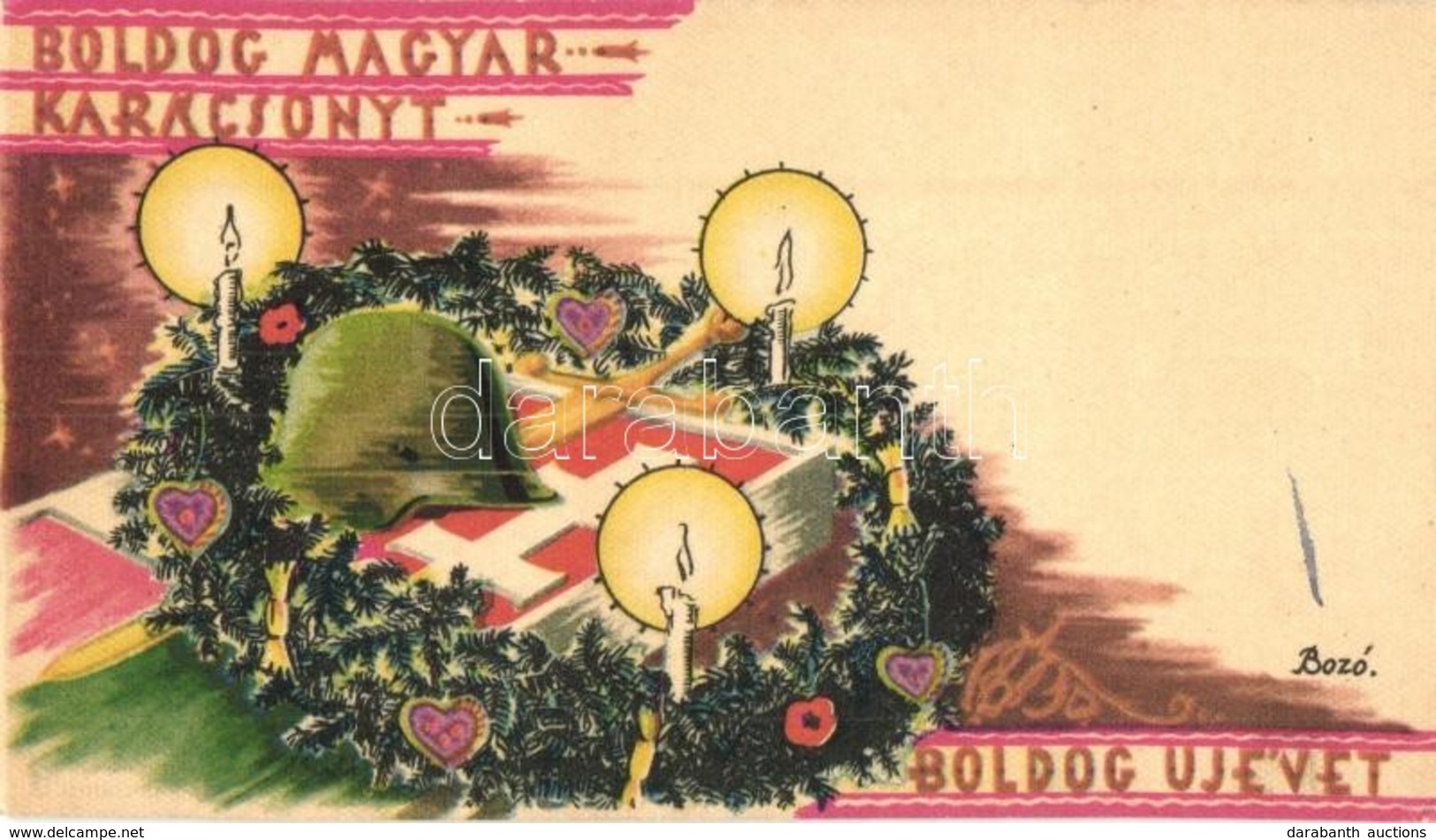 * 2 Db RÉGI Bozó Gyula Kis Méret? Irredenta M?vészlap / 2 Pre-1945 Small-sized Irrdenta Art Cards Signed By Bozó - Non Classés