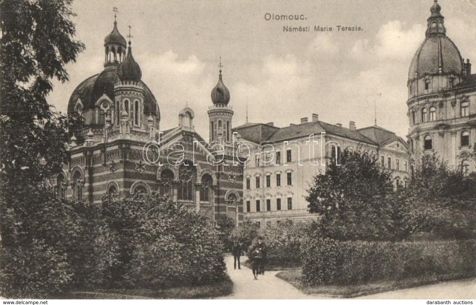 T2/T3 Olomouc, Olmütz; Námesti Marie Terezie / Maria Theresa Square, Synagogue. Judaica + K.u.K. Bahnhof Kommando Olmütz - Non Classés