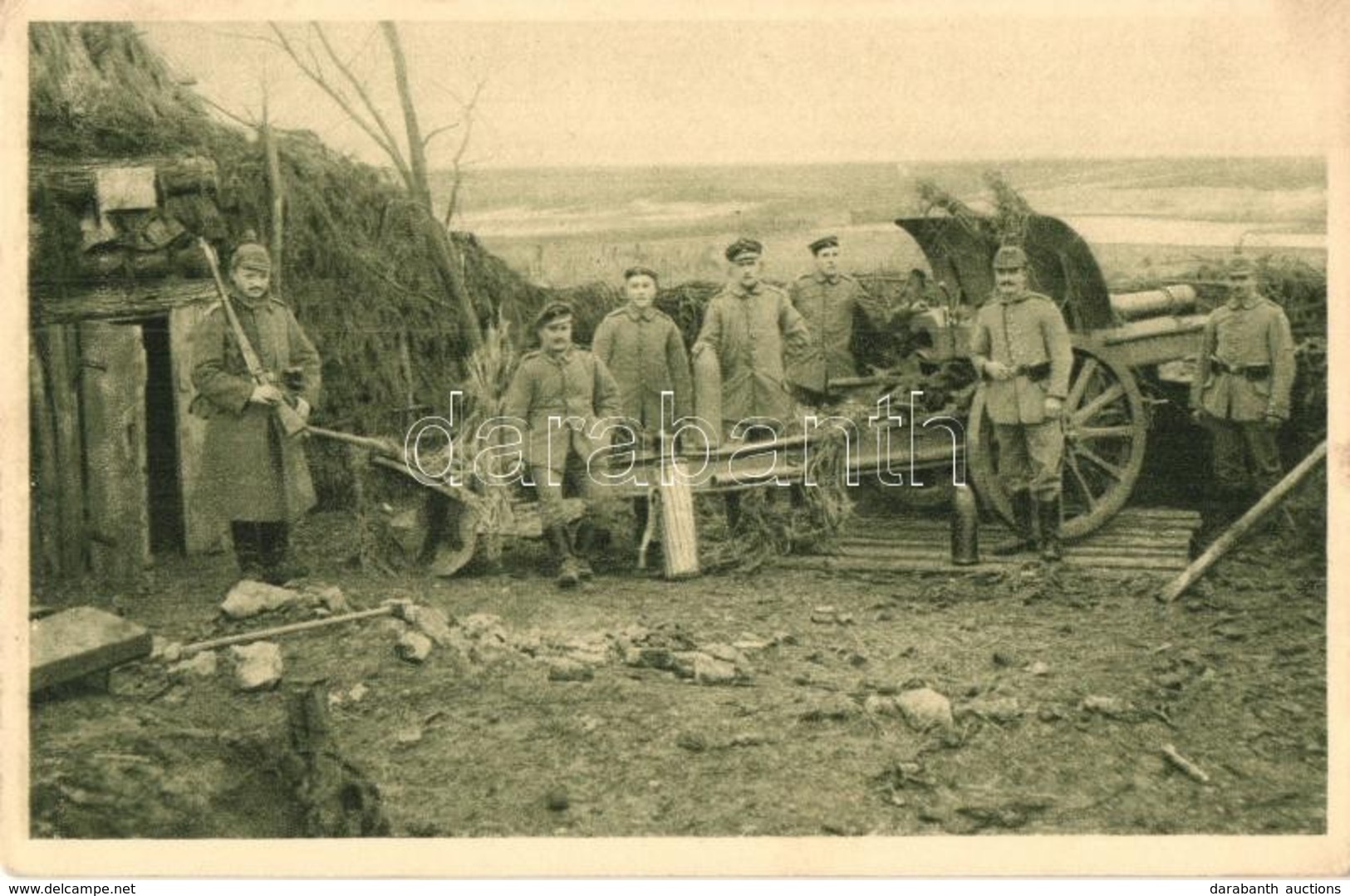 ** T2 1916 Artillerie In Feuerstellung An Der Strypa-Front. Feldpostkarte Weltkrieg 1914-16. / WWI K.u.k. Military, Arti - Ohne Zuordnung