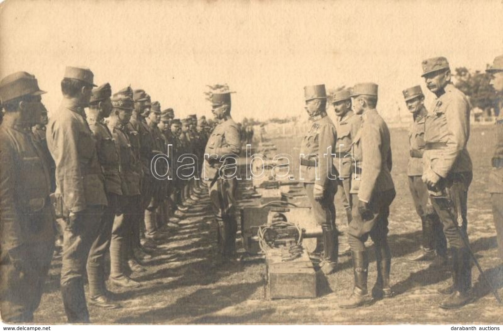 T2 1915 Osztrák-magyar Katonák Nagy Szemléje / Austro-Hungarian K.u.K. Officers And Soldiers At The Military Inspection. - Ohne Zuordnung