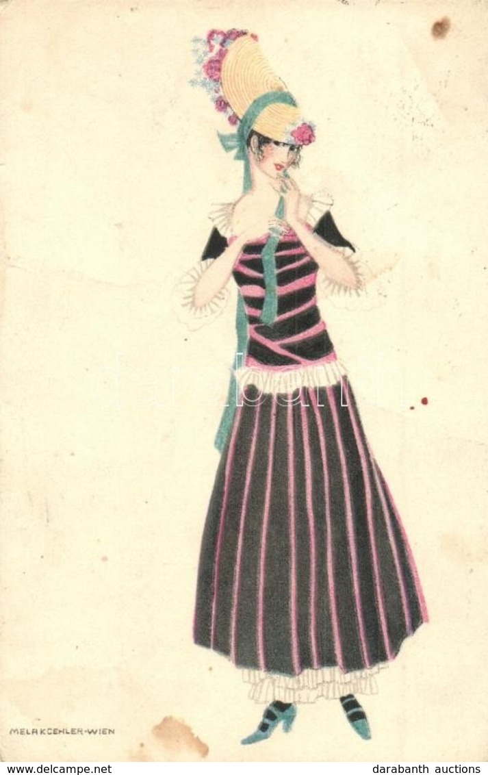T2/T3 Art Nouveau Lady. B.K.W.I. 188-6. S: Mela Koehler (tiny Tear) - Zonder Classificatie