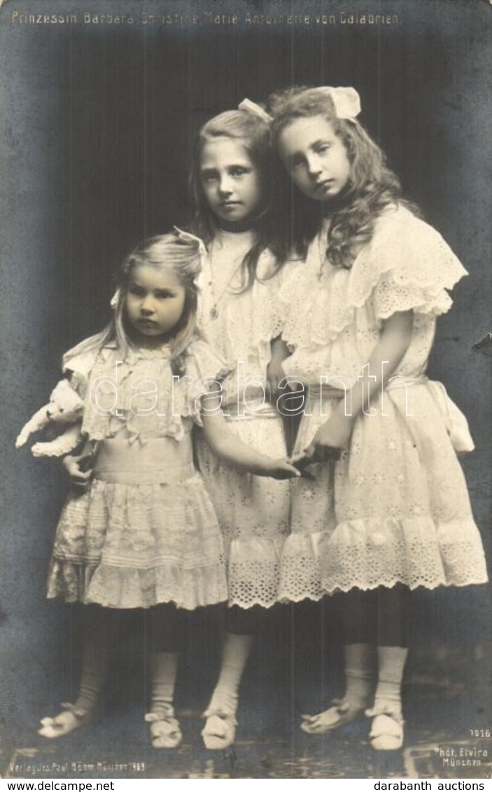 ** T2/T3 Prinzessin Barbara, Christine, Marie Antoinette Von Calabrien (small Tear) - Non Classés