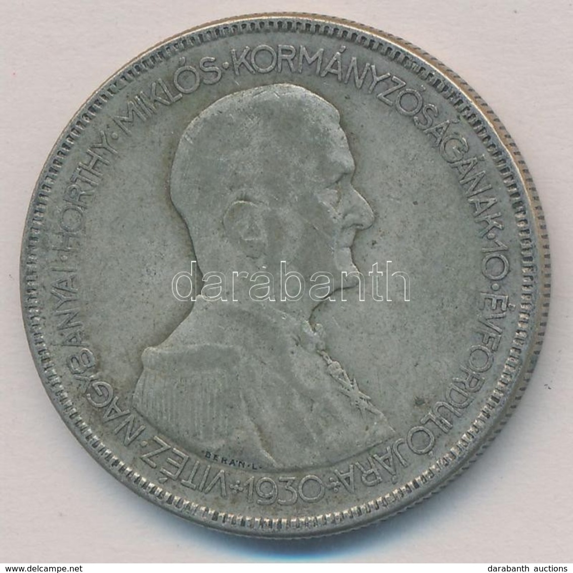 1930. 5P Ag 'Horthy Jobbra' T:3 Patina
Adamo P8 - Non Classés