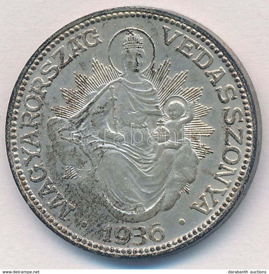 1936. 2P Ag 'Madonna' T:2,2- Patina
Adamo P7 - Non Classificati