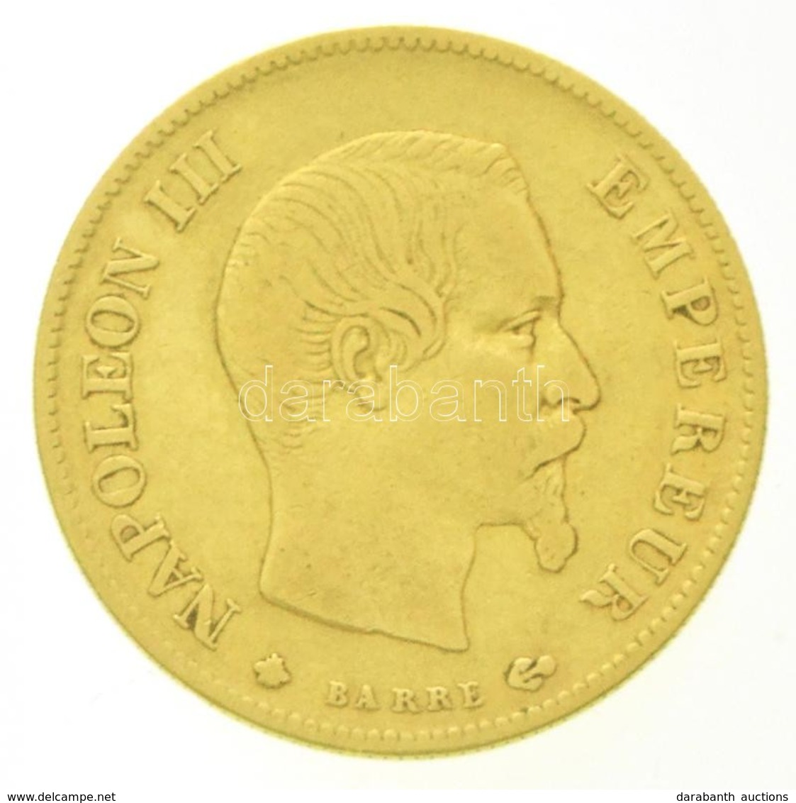 Franciaország 1860BB 10Fr Au 'III. Napóleon' (3,20g/0.900) T:2,2-
France 1860BB 10 Francs Au 'Napoleon III' (3,20g/0.900 - Non Classés