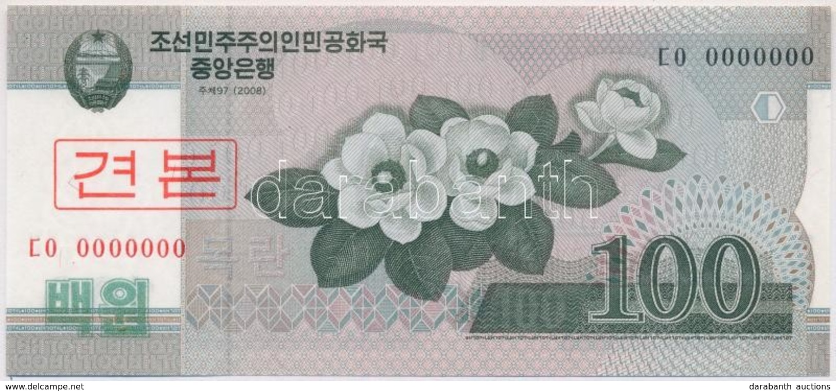 Észak-Korea 2008. 100W 'MINTA' T:I
North Korea 2008. 100 Won 'SPECIMEN' C:UNC - Unclassified