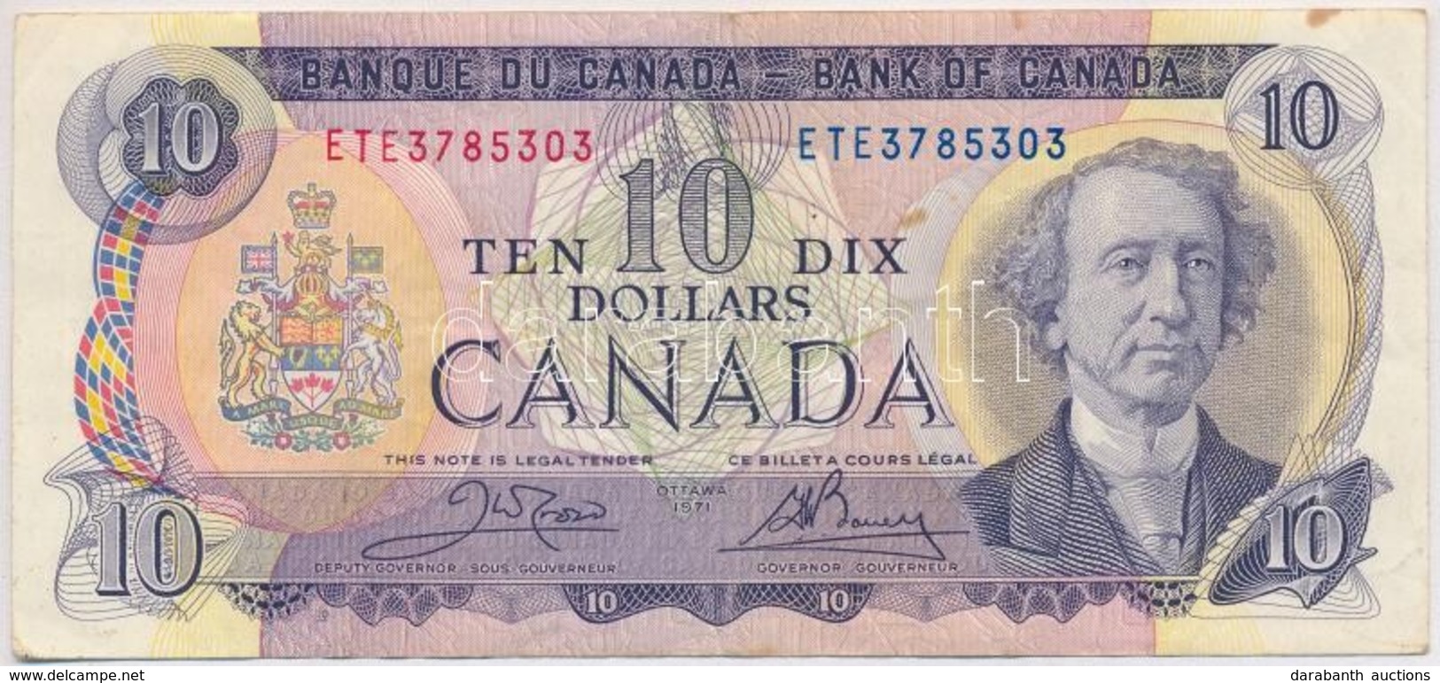 Kanada 1971. 10$ T:III Fo.
Canada 1971. 10 Dollars C:F Spotted - Zonder Classificatie