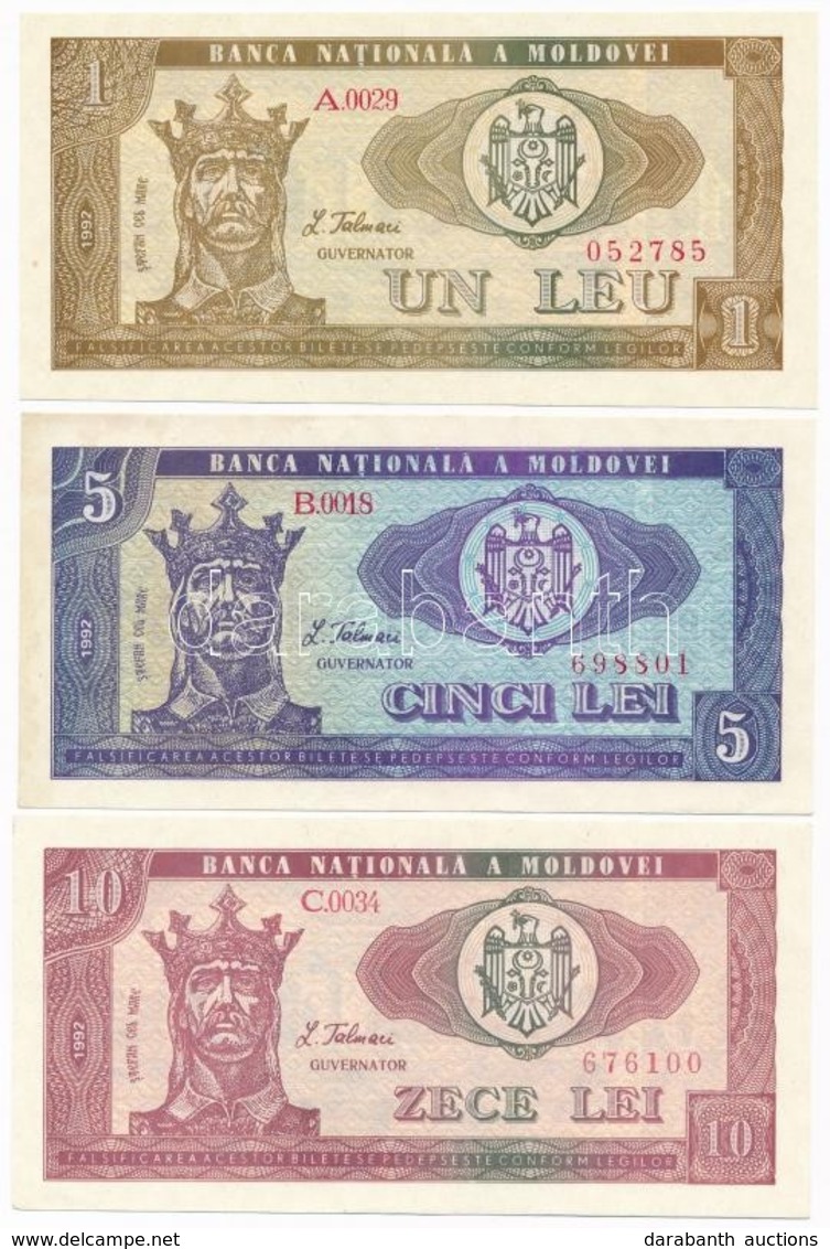 Moldova 1992. 1L + 5L + 10L T:I
Moldova 1992. 1 Lei + 5 Lei + 10 Lei C:UNC - Non Classés