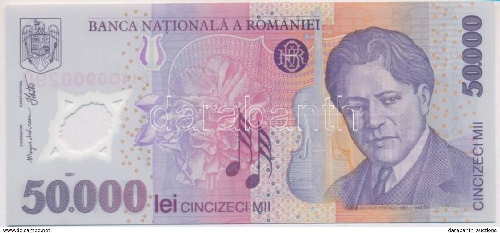 Románia 2001. 50.000L T:I
Romania 2001. 50.000 Lei C:UNC - Zonder Classificatie