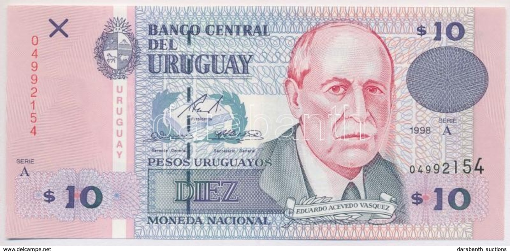 Uruguay 1996. 10P T:I
Uruguay 1996. 10 Pesos C:UNC - Ohne Zuordnung