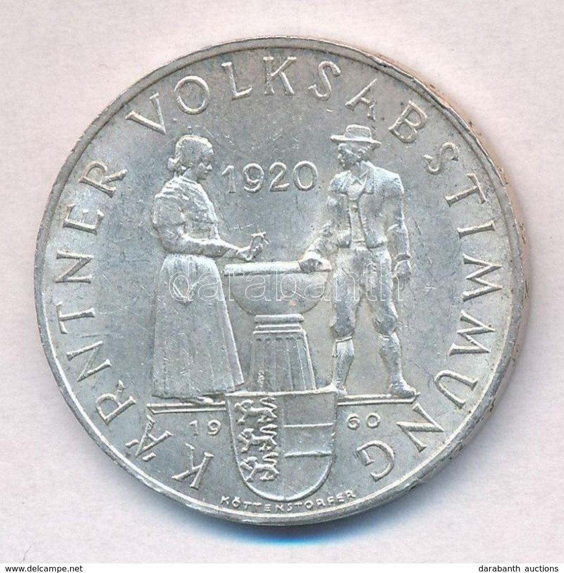 Ausztria 1960. 25Sch Ag 'A Karintiai Népszavazás 40. évfordulója' T:1-,2
Austria 1960. 25 Schilling Ag '40th Anniversary - Unclassified