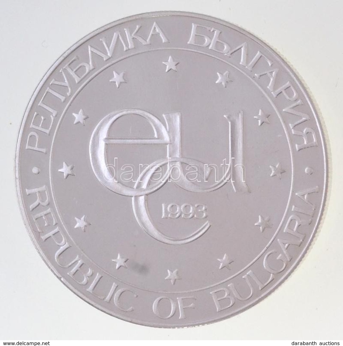 Bulgária 1993. 500L Ag 'Európai Közösség' Dísztokban, Tanúsítvánnyal T:PP Ujjlenyomatos
Bulgaria 1993. 500 Leva Ag 'Euro - Zonder Classificatie