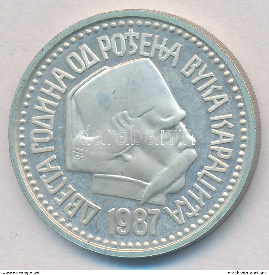 Jugoszlávia 1987. 3000D Ag 'Karad?i? Születésének 200. évfordulója' T:1 (eredetileg PP)
Yugoslavia 1987. 3000 Dinara Ag  - Non Classés