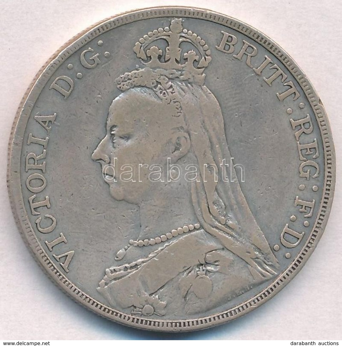 Nagy-Britannia 1889. 1C Ag 'Viktória' (27,9g) T:2-,3 Ph.
Great Britain 1889. 1 Crown Ag 'Victoria' (27,9g) C:VF,F Edge E - Non Classés