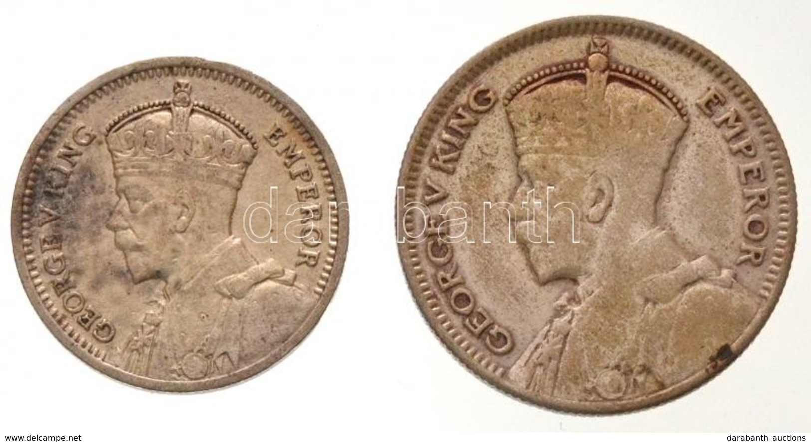 Új-Zéland 1933. 6p Ag + 1934. 3p Ag 'V. György' T:2,2-
New Zealand 1933. 6 Pence Ag + 1934. 3 Pence Ag 'George V' C:XF,V - Unclassified