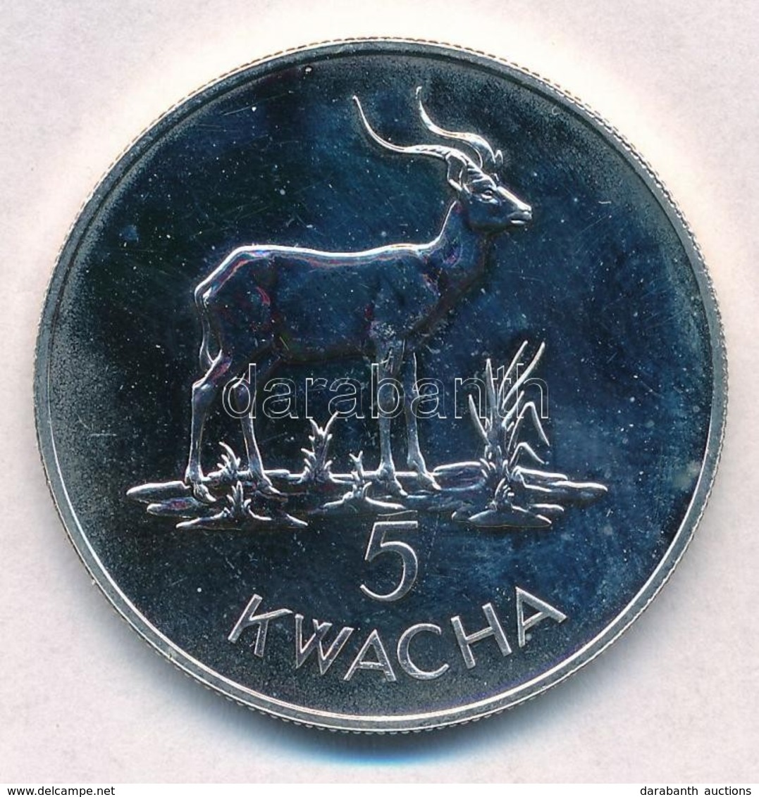 Zambia 1979. 5K Ag 'Zambézi Mocsárantilop' T:1- Ujjlenyomat, Fo.
Zambia 1979. 5 Kwacha Ag 'Kafue Lechwe' C:AU Fingerprin - Non Classés