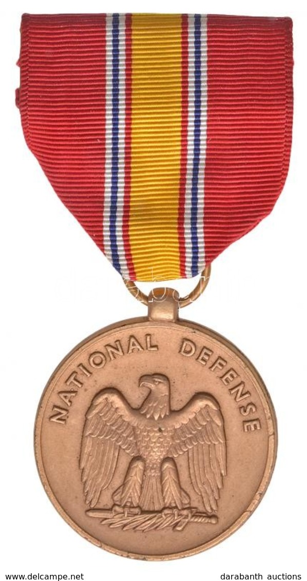 Amerikai Egyesült Államok 1953. 'Nemzeti Védelmi Érem' Br Kitüntetés Mellszalagon (32mm) T:2
USA 1953. 'National Defense - Altri & Non Classificati