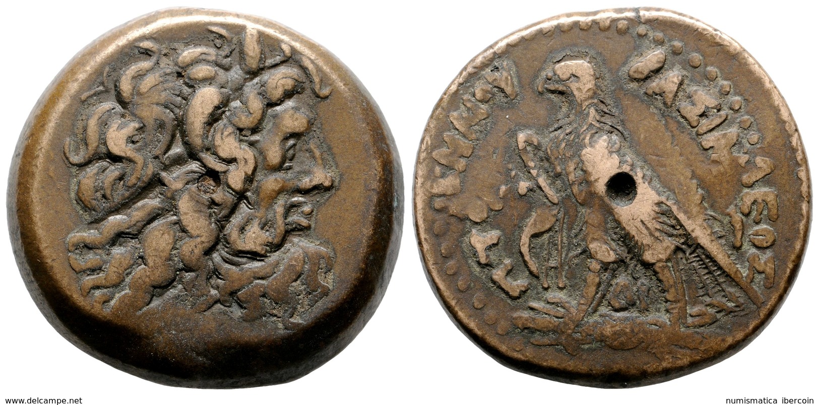 3 PTOLOMEO IV Philopator. AE32. Alejandría (Egipto). A/ Cabeza Diademada De Zeus A Derecha. R/ Aguila A Izquierda Con Co - Sonstige & Ohne Zuordnung