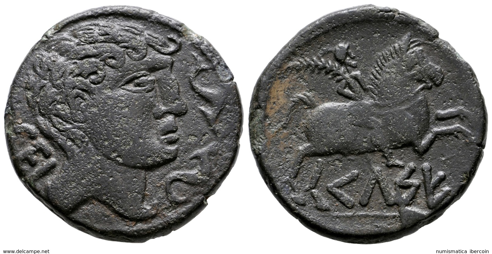 92 CELSA-KELSE. As. 120-50 A.C. Velilla De Ebro (Zaragoza). A/ Cabeza Masculina A Derecha, Delante Dos Delfines Y Detrás - Altri & Non Classificati