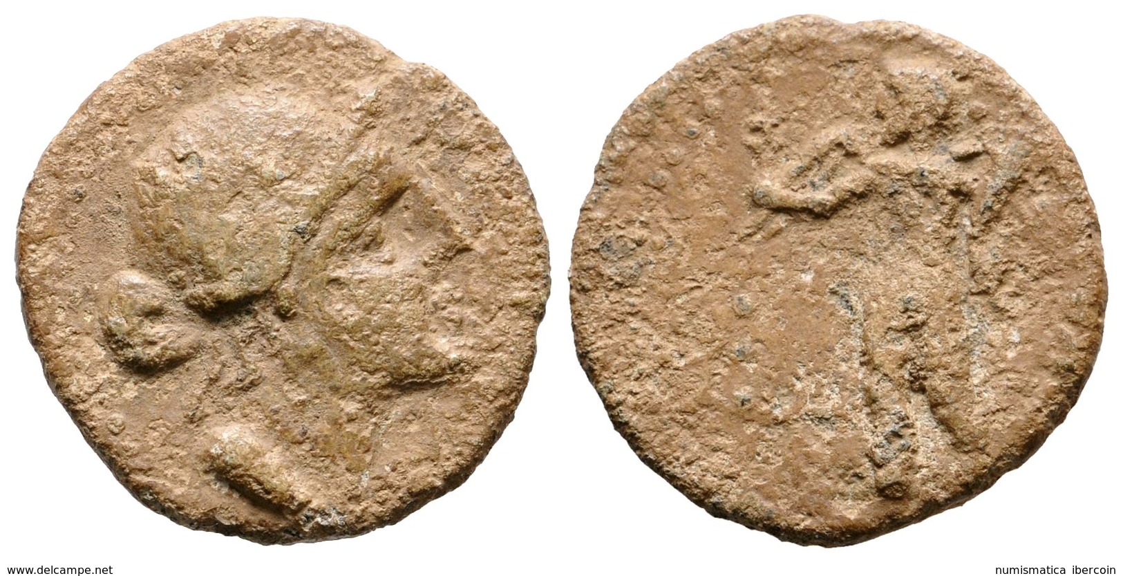 104 CORDUBA. Plomo Tipo Semis. 50 A.C. Colonia Patricia (Córdoba). A/ Cabeza De Venus A Derecha. R/ Cupido Con Cornucopi - Andere & Zonder Classificatie