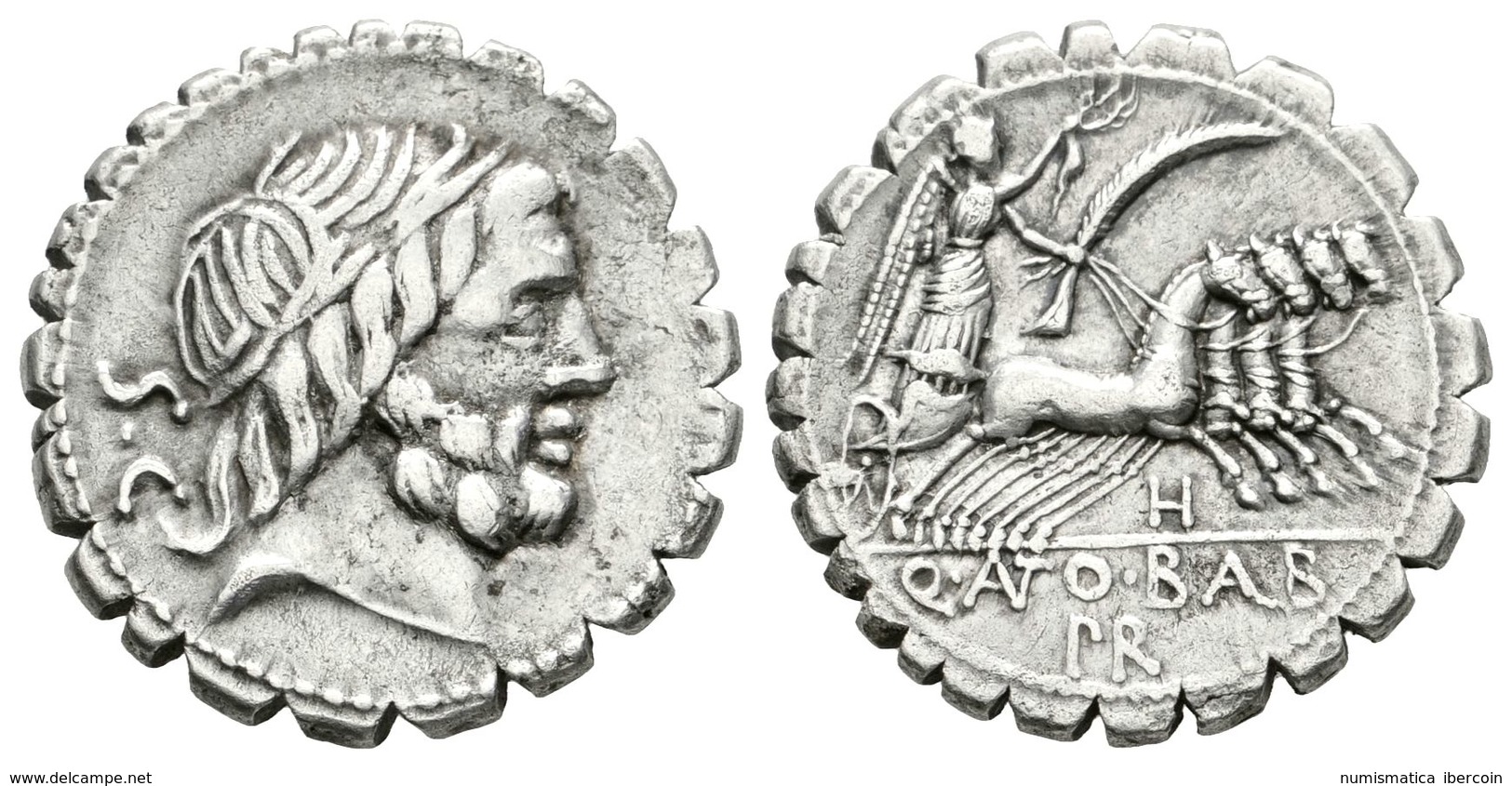 197 Q. ANTONIUS BALBUS. Denario. 83-82 A.C. Roma. A/ Busto Laureado De Júpiter A Derecha, Detrás S·C. R/ Victoria A Las  - Republiek (280 BC Tot 27 BC)