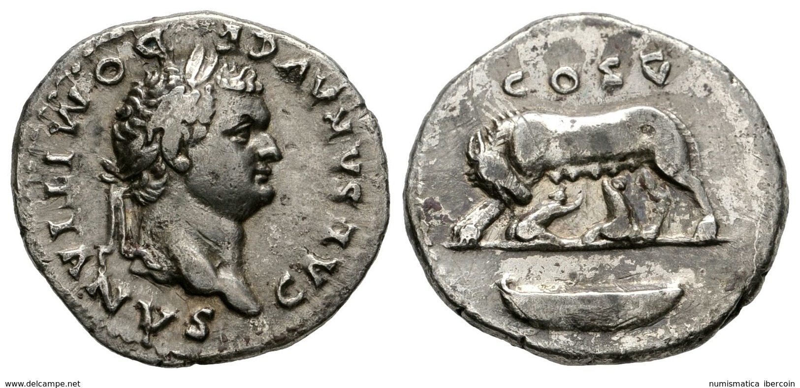 249 DOMICIANO. Denario. 77-78 D.C. Roma. A/ Busto Laureado A Derecha. CAESAR AVG F DOMITIANVS. R/ Loba En Pie A Izquierd - Röm. Republik (-280 / -27)