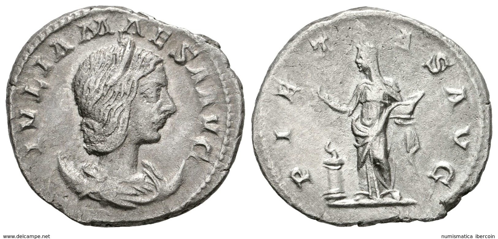 282 JULIA MAESA. Antoniniano. 218-220 D.C. Roma. A/ Busto Con Diadema Y Drapeado A Derecha Sobre Creciente. IVLIA MAESA  - República (-280 / -27)
