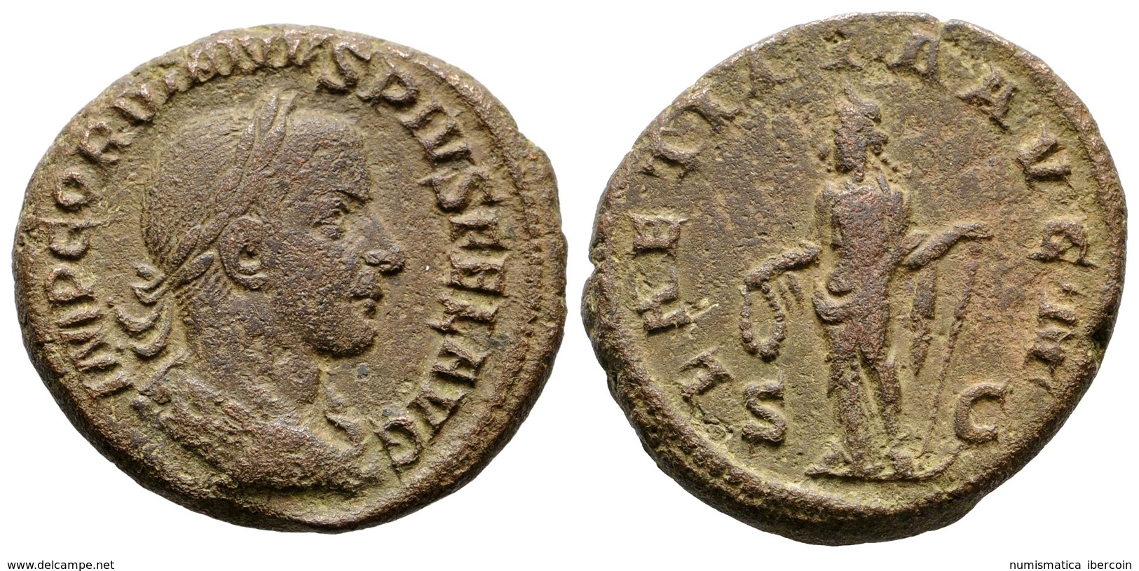 293 GORDIANO III. As. 241-243 D.C. Roma. A/ Busto Laureado Y Drapeado Con Coraza A Derecha. IMP GORDIANVS PIVS FEL AVG.  - Republiek (280 BC Tot 27 BC)