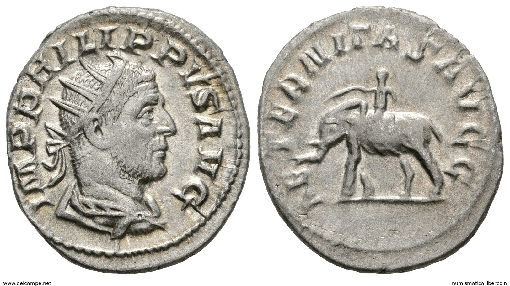 294 FILIPO I. Antoniniano. 244-249 D.C. Roma. A/ Busto Radiado Y Drapeado Con Coraza A Derecha. IMP PHILIPPVS AVG. R/ El - Repubblica (-280 / -27)