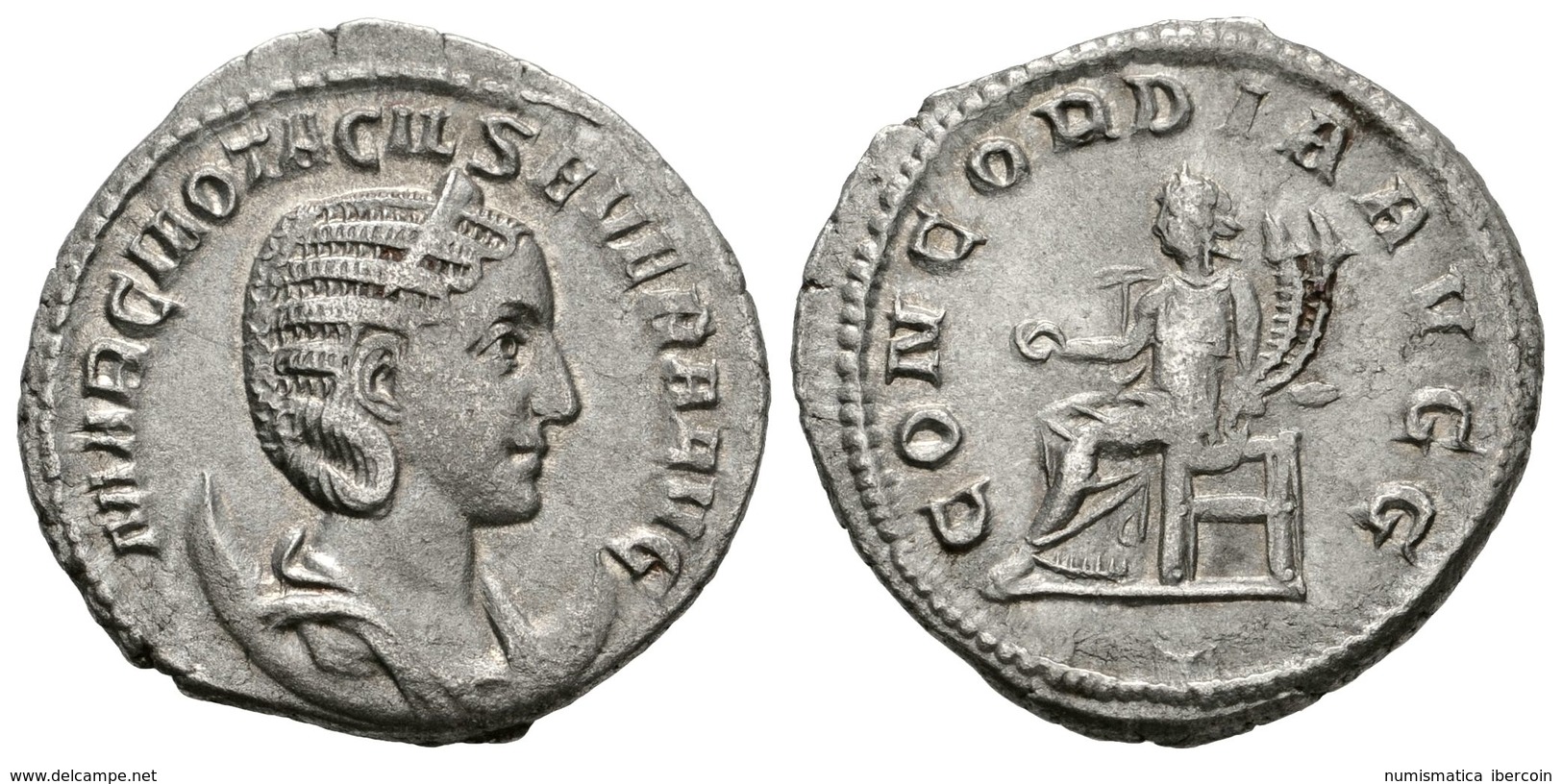 297 OTACILIA SEVERA. Antoniniano. 244-249 D.C. Roma. A/ Busto Con Diadema Y Drapeado Sobre Creciente A Derecha. M OTACIL - Röm. Republik (-280 / -27)