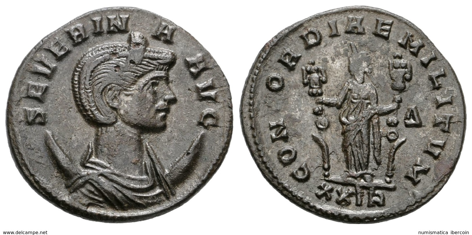 318 SEVERINA. Antoniniano. 270-275 D.C. Roma. A/ Busto Con Diadema Y Drapeado Sobre Creciente A Derecha. SEVERINA AVG. R - Röm. Republik (-280 / -27)