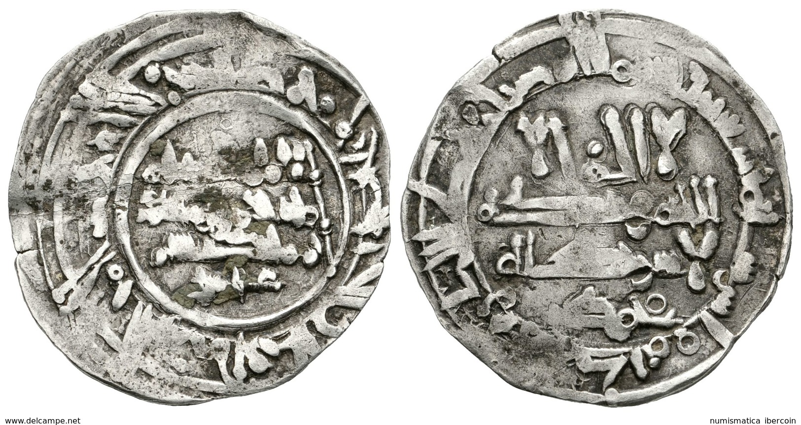 372 CALIFATO DE CORDOBA. Hisham II. Dirham. 390H. Madinat Fas (Fez). V-625; Miles 319f. Ar. 3,53g. Muy Buena Acuñación P - Altri & Non Classificati