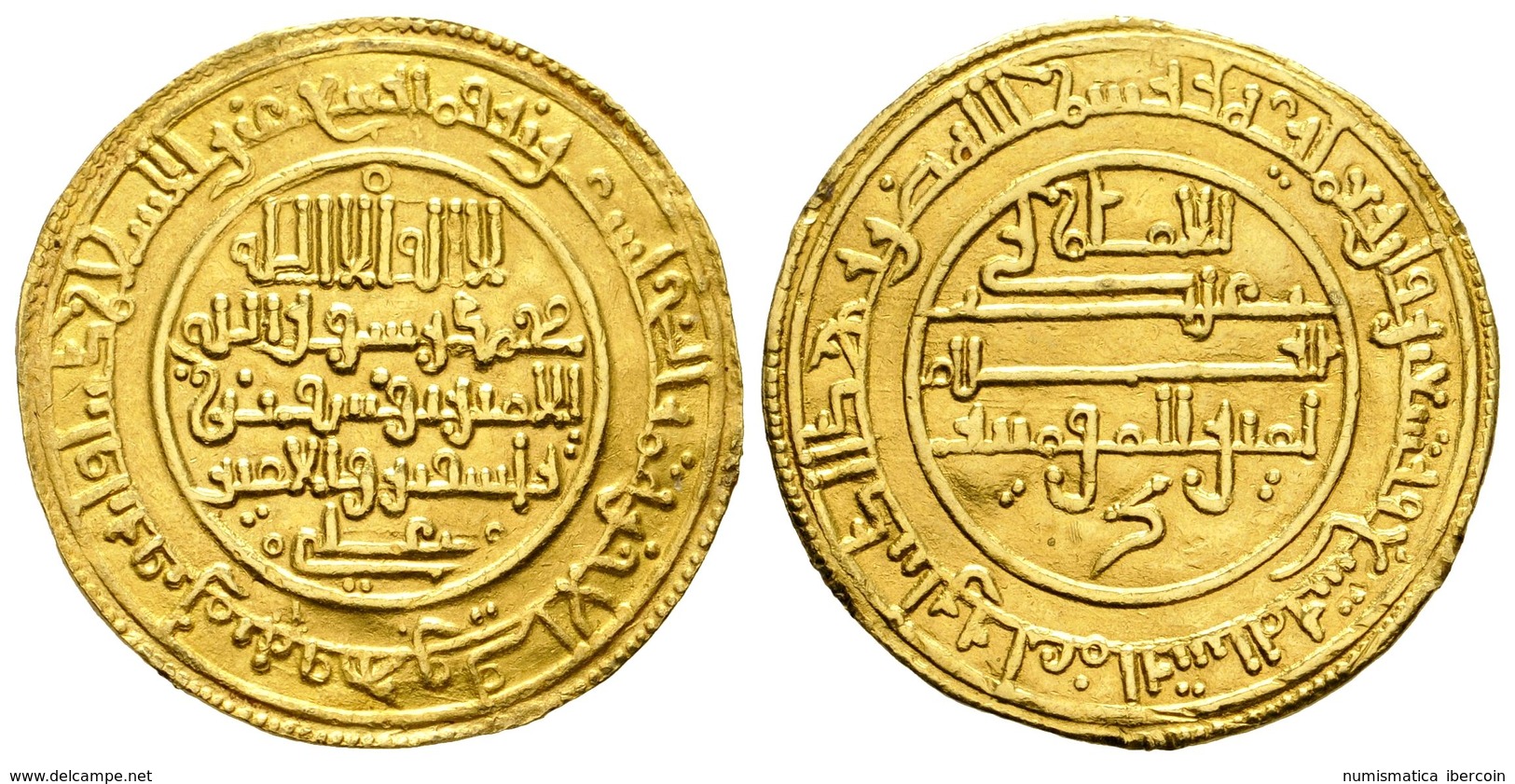 385 ALMORAVIDES. Yusuf Ibn Tashfin. Dinar. 499H. Aghmat. V.1525; Hazard 122. Au. 4,43g. Marquitas De Agarre De Aro En El - Otros & Sin Clasificación