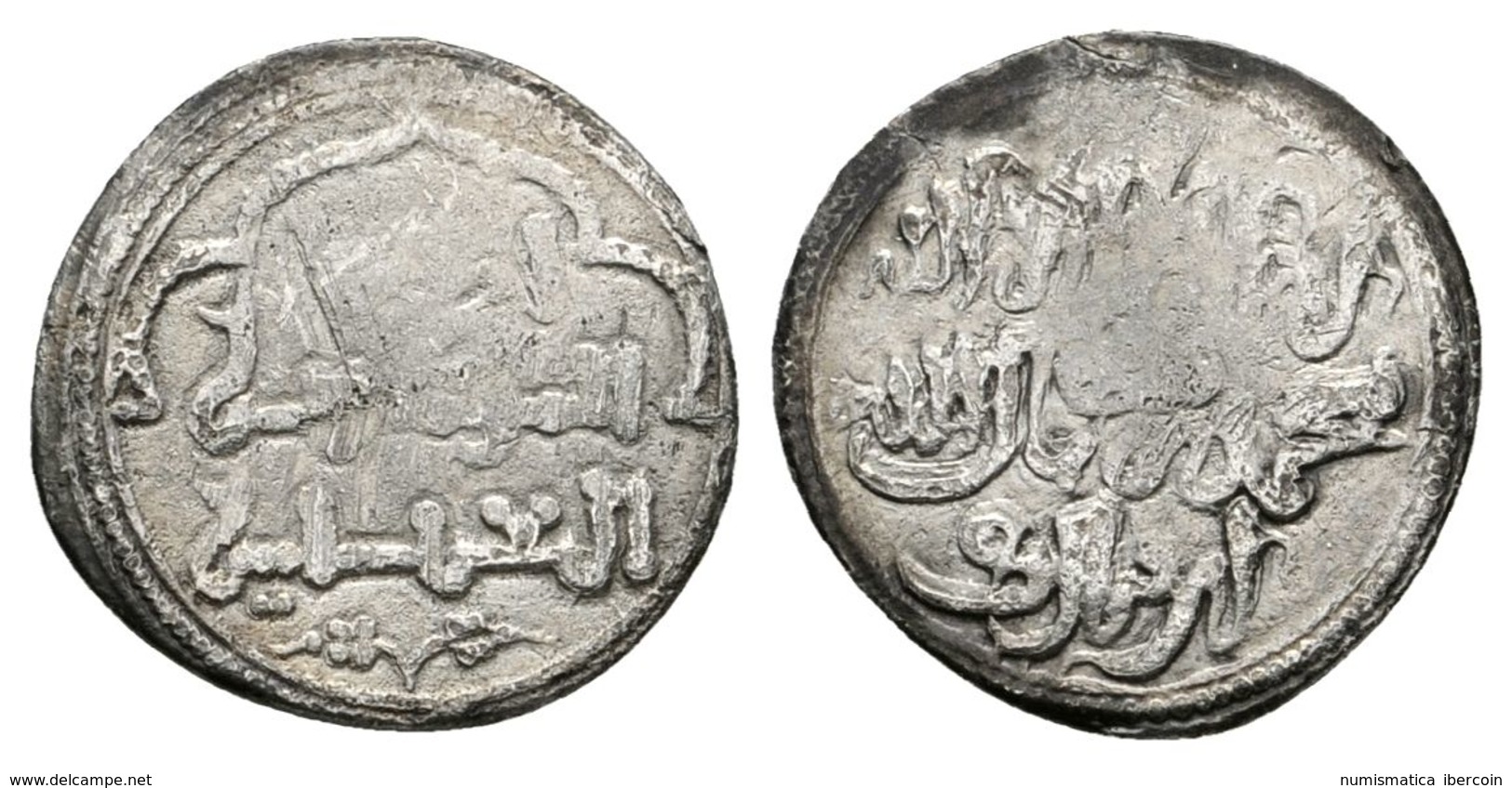 390 TAIFAS ALMORAVIDES. Ibn Malik. Quirate. V-1919. Ar. 0,87g. MBC-. Muy Rara. - Andere & Zonder Classificatie