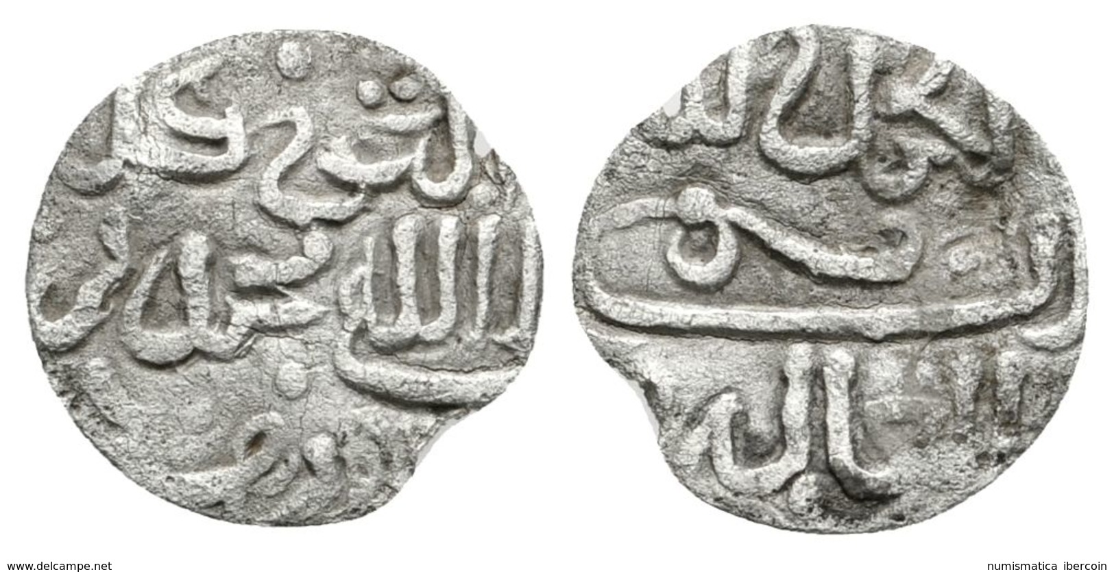 396 TAIFAS ALMOHADES. Muhammad Al-Mutawakkil (Banu Hud, Reyes De Murcia). 1/2 Dirham. 625-635H. Sin Ceca. V-2135; Lorent - Otros & Sin Clasificación