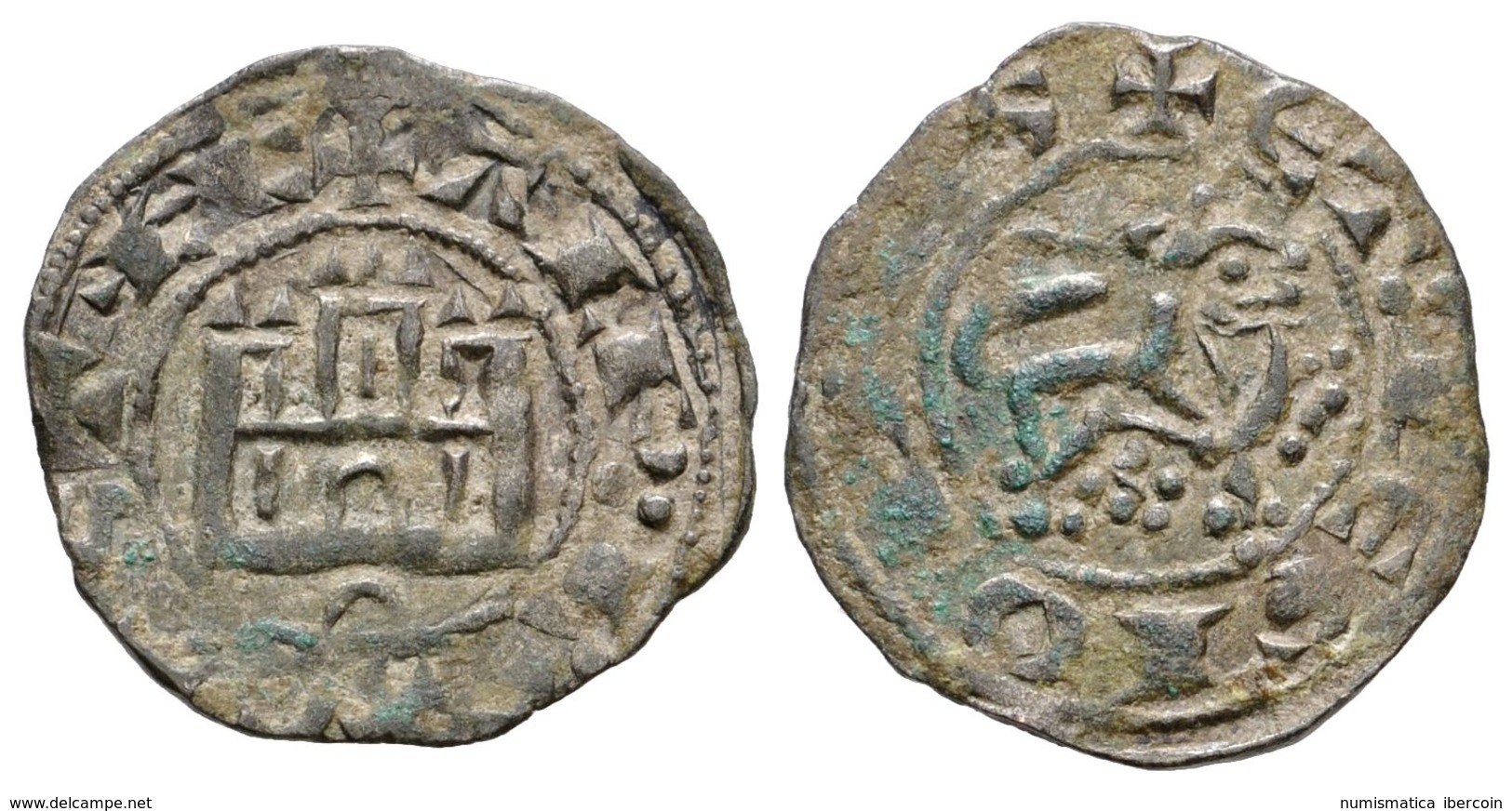 414 ALFONSO X. Maravedí Prieto. (1252-1284). Marca Creciente. AB 277.1. Ve. 0,72g. MBC+. - Sonstige & Ohne Zuordnung