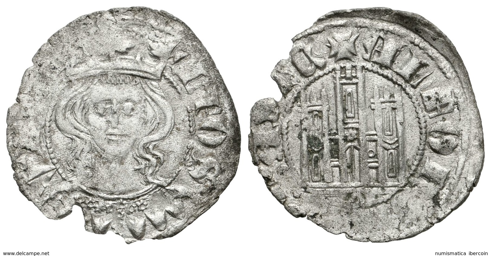 420 ALFONSO XI. Cornado. (1312-1350). Avila. A/ Leyenda ALFOS-V REX. R/ Leyenda + ALFONSVS REX CASTE. AB 351 Var. Ve. 0, - Otros & Sin Clasificación