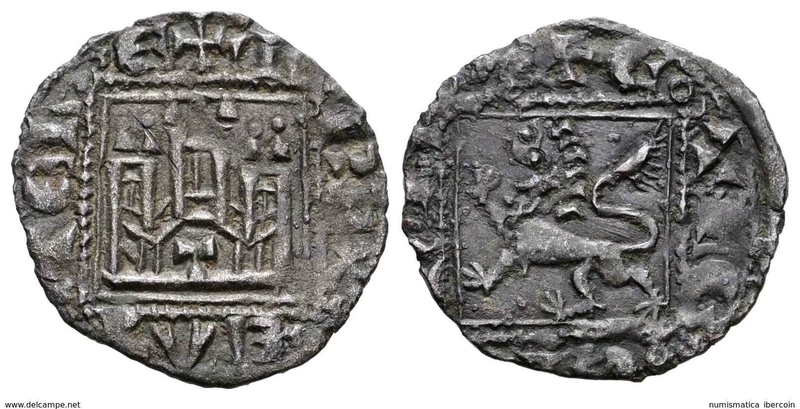 422 ALFONSO XI. Novén. (1312-1350). Toledo. AB 359.1. Ve. 0,80g. MBC+. - Otros & Sin Clasificación