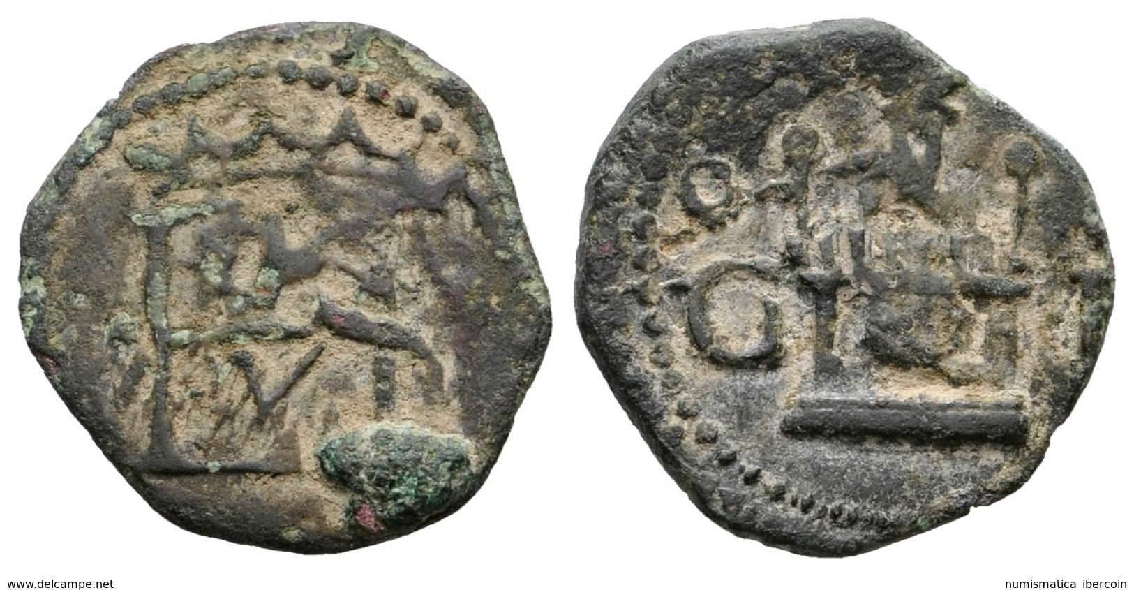 471 FELIPE II. Blanca. Granada F. J.S. A-169 Var. Con Ambas Orlas De Puntos. Ae. 1,24g. BC+. Rara. - Sonstige & Ohne Zuordnung