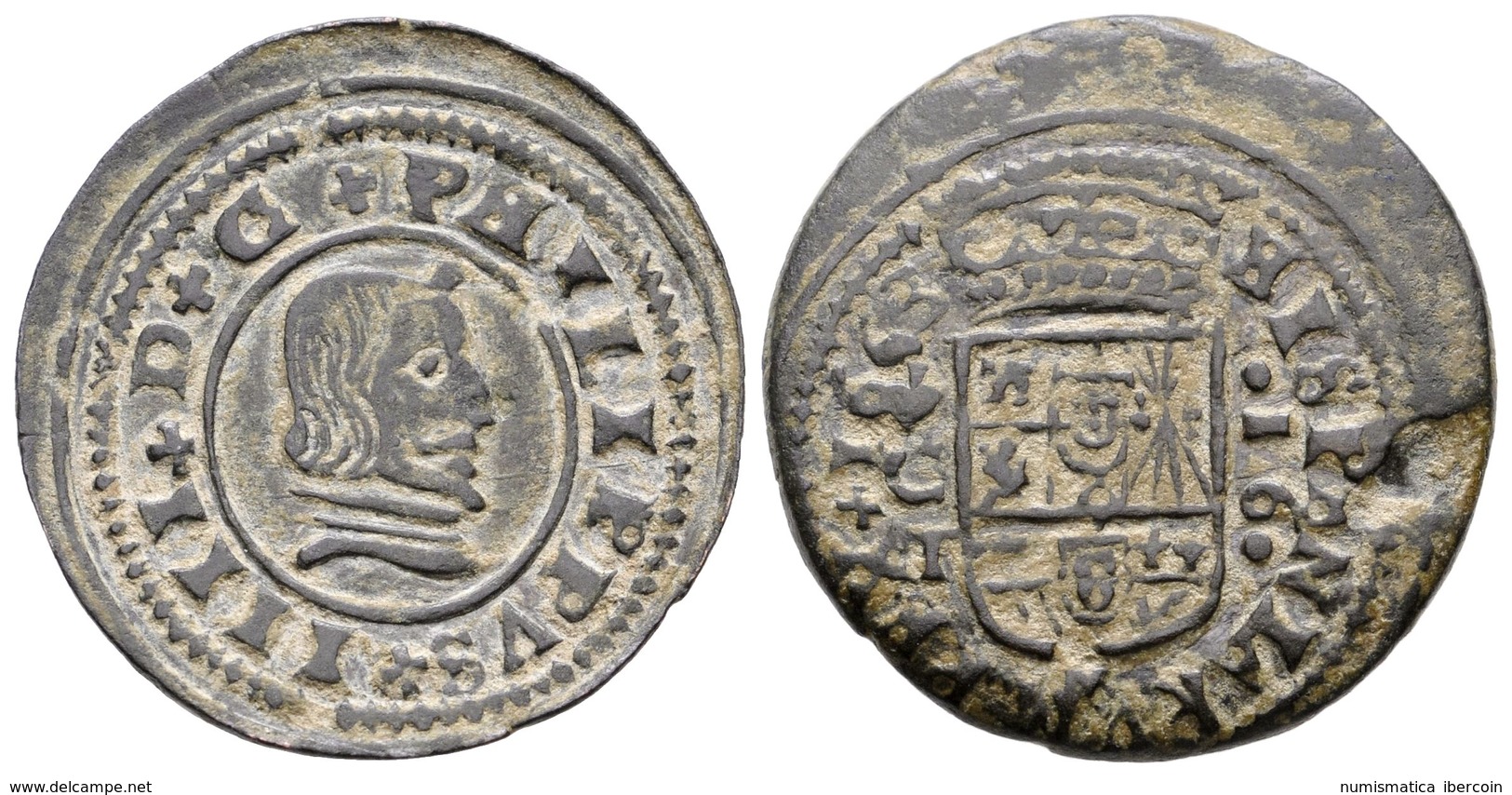 500 FELIPE IV. 16 Maravedís. 1663. Córdoba TM. Cal-1283; J.S. M 60. Ae. 4,35g. EBC-/MBC. Escasa. - Andere & Zonder Classificatie