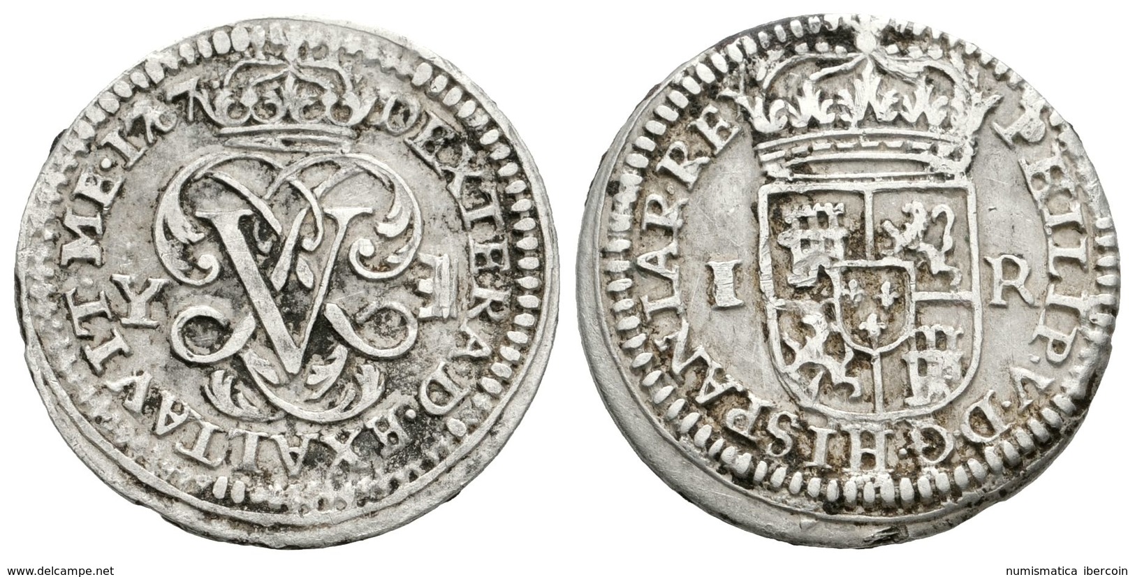 523 FELIPE V. 1 Real. 1707. Segovia Y. El 0 De La Fecha Pequeño. Cal-1687. Ar. 2,86g. MBC+. - Sonstige & Ohne Zuordnung