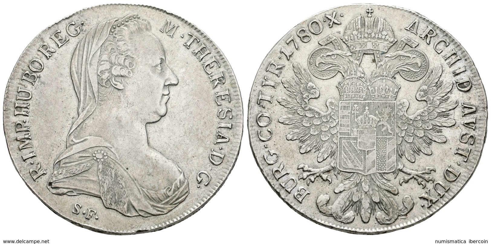 794 AUSTRIA. María Theresia. Taler. 1780. Habsburgo X. Hafner 49b Vz. Ar. 27,92g. MBC+. - Sonstige & Ohne Zuordnung