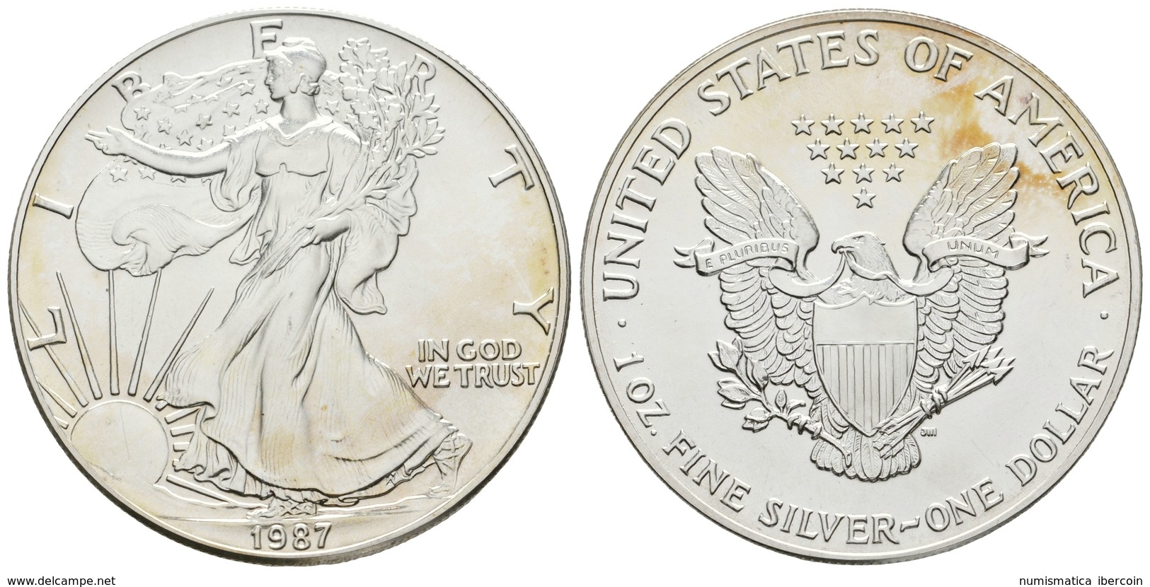 813 ESTADOS UNIDOS. Dollar. 1987. Km#273. Ar. 31,53g. SC. - Andere & Zonder Classificatie