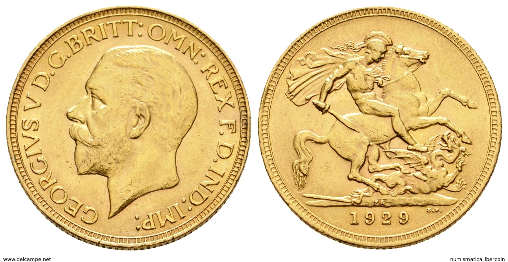 873 SUDAFRICA. Jorge V. Sovereign. 1929. Sudáfrica SA. Km#A22. Au. 7,97g. MBC+. - Sonstige & Ohne Zuordnung